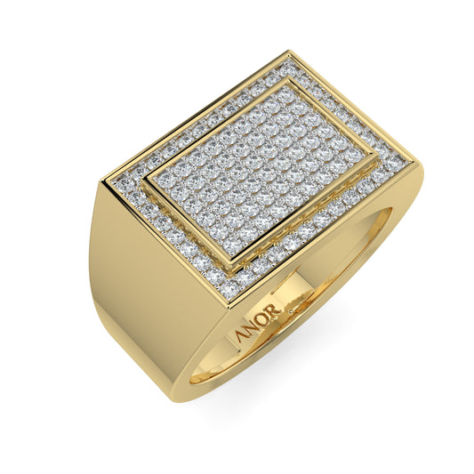 Diamond Men Ring 0.63 cts TW 18k Gold