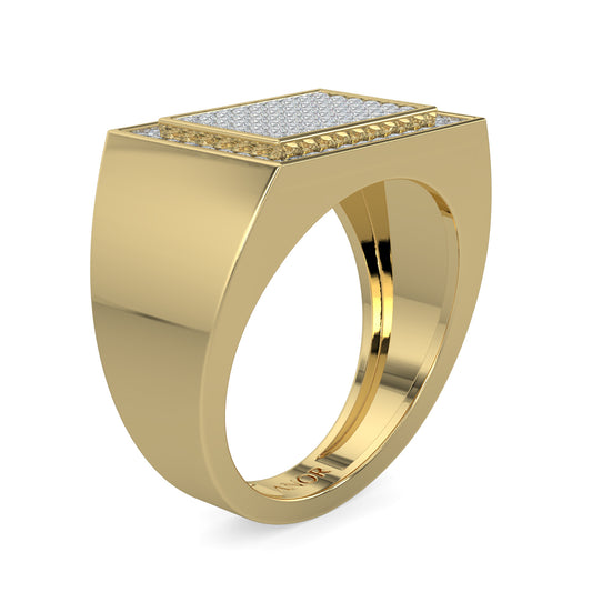 Diamond Men Ring 0.63 cts TW 18k Gold