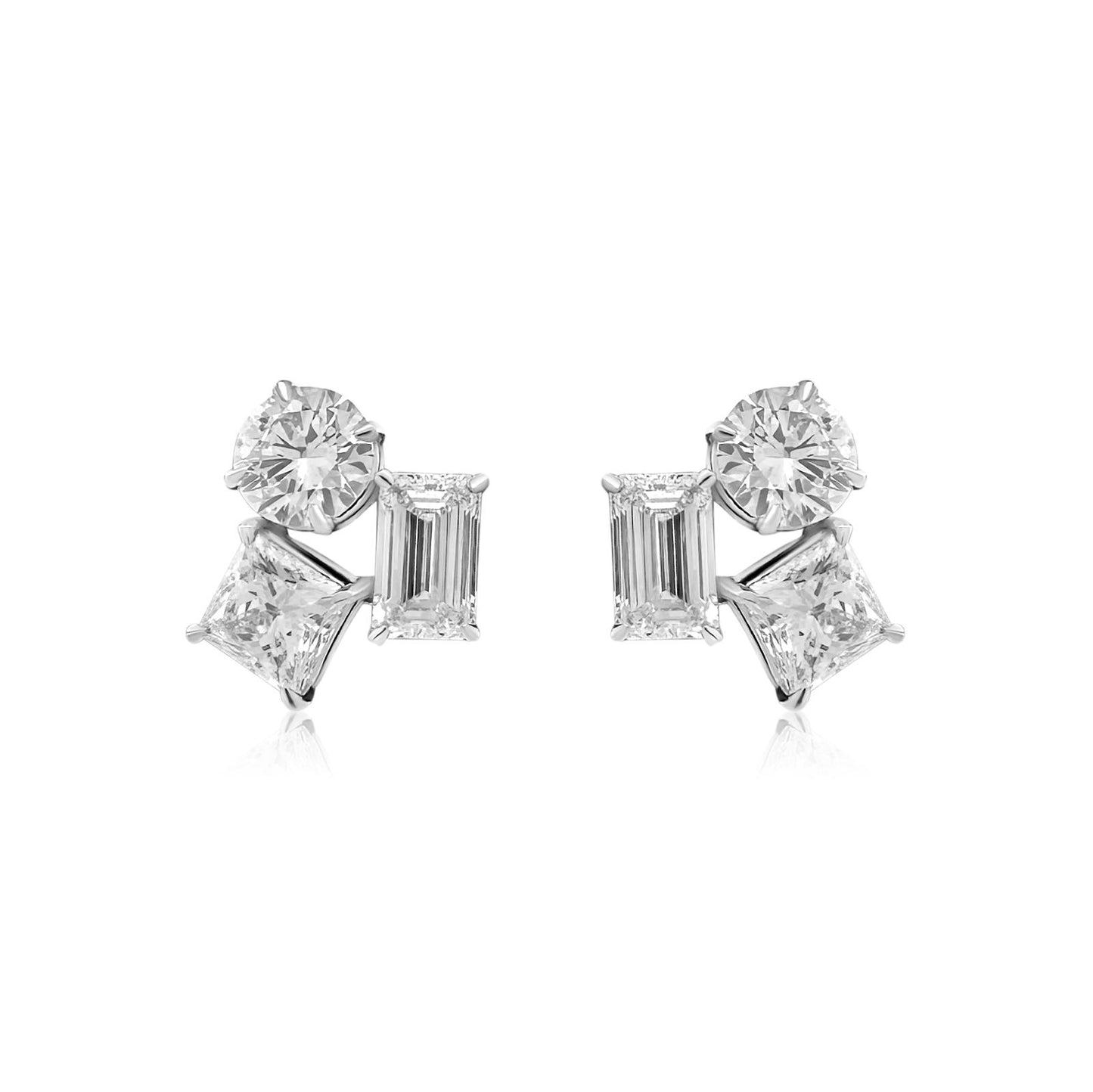 Diamond Earrings 4.73 cts TW