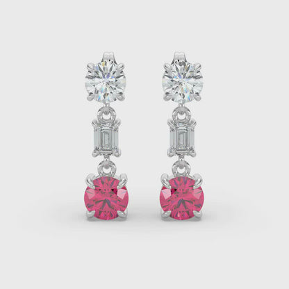 Diamond Earrings 1.04 Cts TW