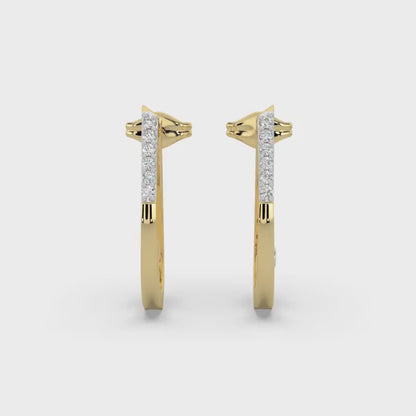 Diamond Earrings 0.08 cts TW 18k Gold