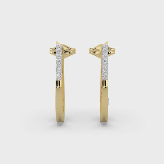 Diamond Earrings 0.08 cts TW 18k Gold