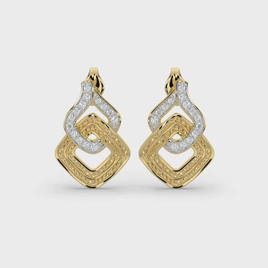 Diamond Earrings 0.19 cts TW 18k Gold