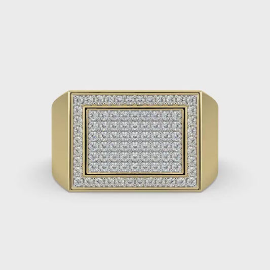 Diamond Men Ring 0.63 cts TW 18k Gold