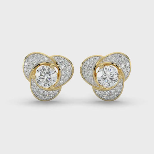 Diamond Earrings 1.32 cts TW 18k Gold