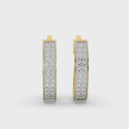 Diamond Earrings 0.55 cts TW 18k Gold