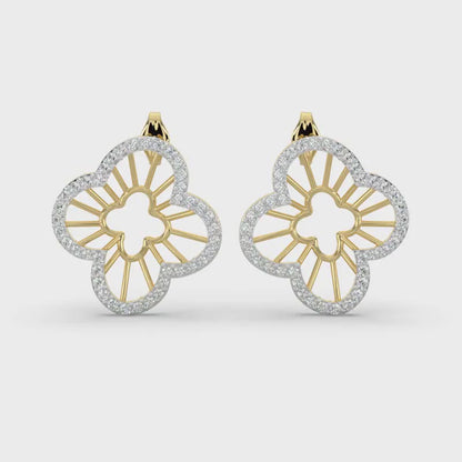 Diamond Earrings 0.82 cts TW 18k Gold