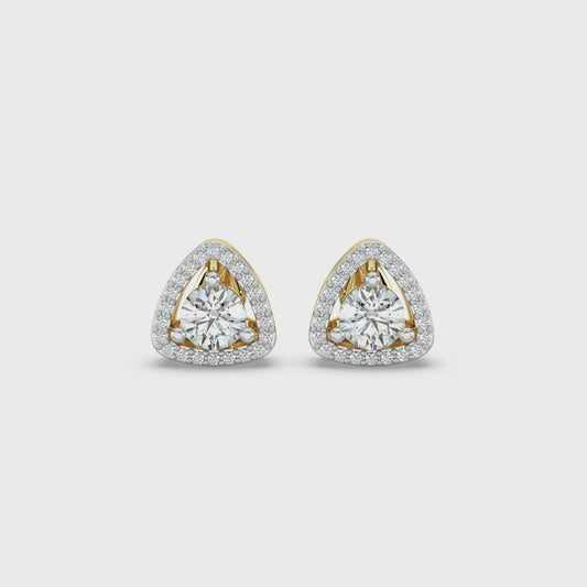 Diamond Earrings 0.89 Cts TW