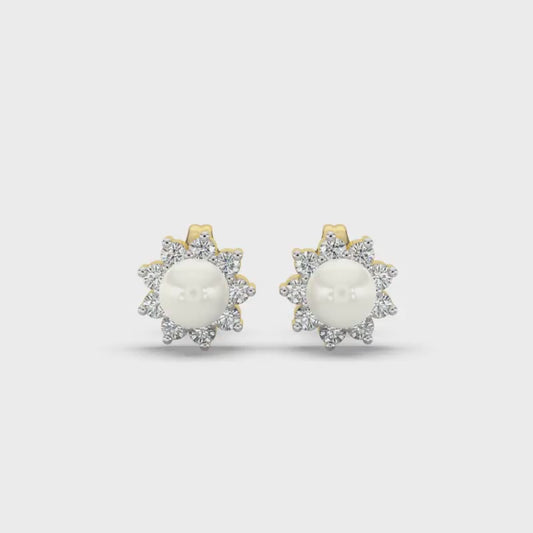 Diamond Earrings 0.45 cts TW 18k Gold