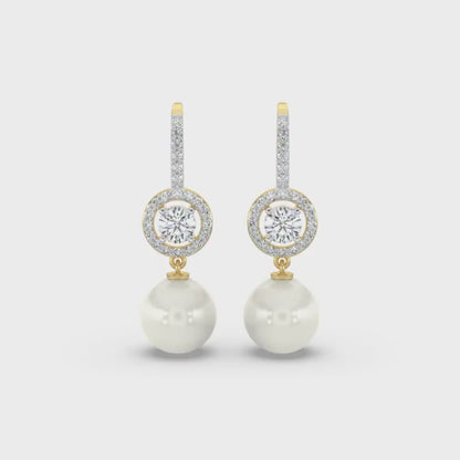 Diamond Earrings 1.9 cts TW 18k Gold