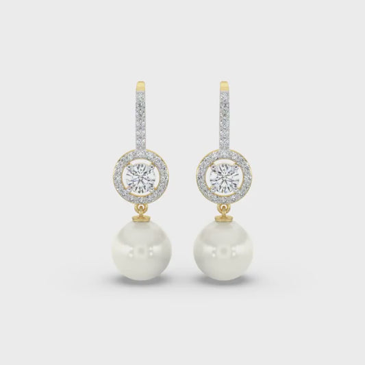 Diamond Earrings 1.9 cts TW 18k Gold