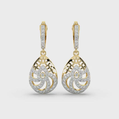 Diamond Earrings 0.83 cts TW 18k Gold