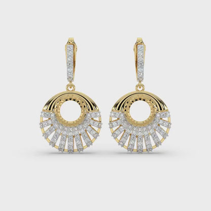 Diamond Earrings 0.89 cts TW 18k Gold