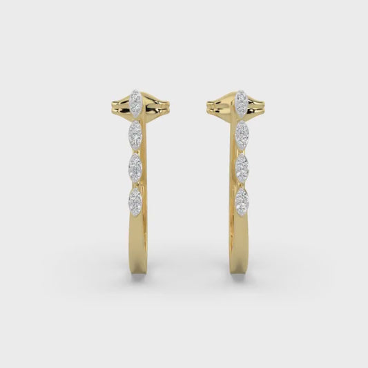 Diamond Earrings 0.08 cts TW 18k Gold