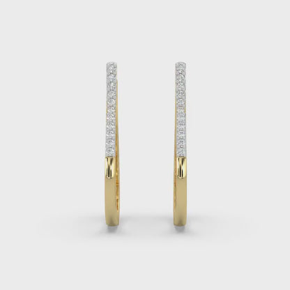 Diamond Earrings 0.1 cts TW 18k Gold