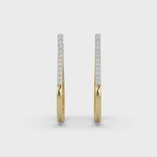 Diamond Earrings 0.1 cts TW 18k Gold