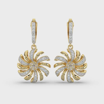 Diamond Earrings 0.65 cts TW 18k Gold