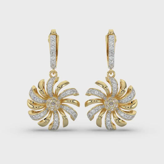 Diamond Earrings 0.65 cts TW 18k Gold