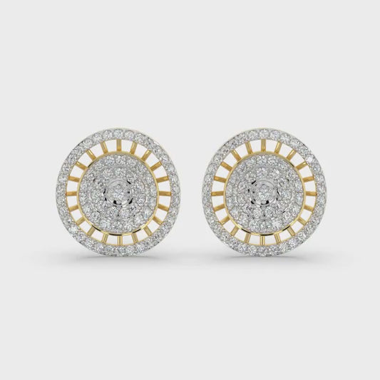 Diamond Earrings 1.3 cts TW 18k Gold