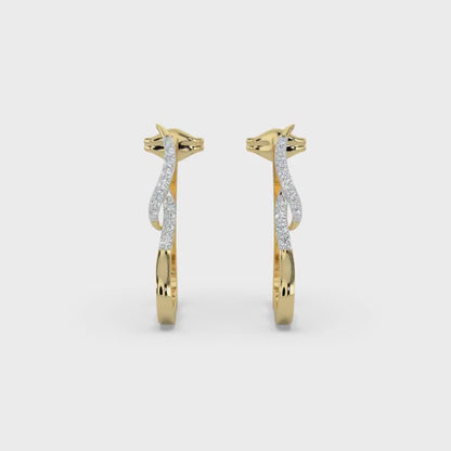 Diamond Earrings 0.1 cts TW 18k Gold