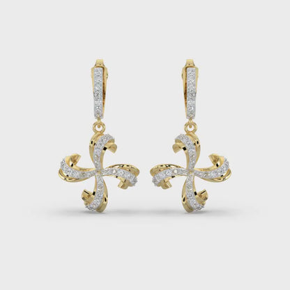 Diamond Earrings 0.69 cts TW 18k Gold