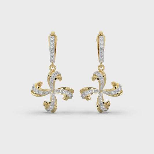 Diamond Earrings 0.69 cts TW 18k Gold